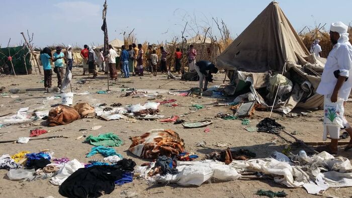 الحوثيون ينفذون مجزرة في مخيم بن جابر بالخوخة ومنظمات دولية تدين بشدة