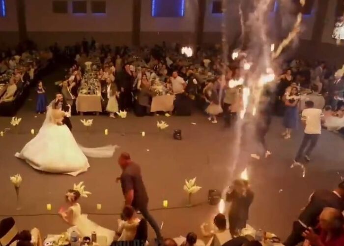 حريق أثناء حفل زفاف في مدينة مرسين التركية