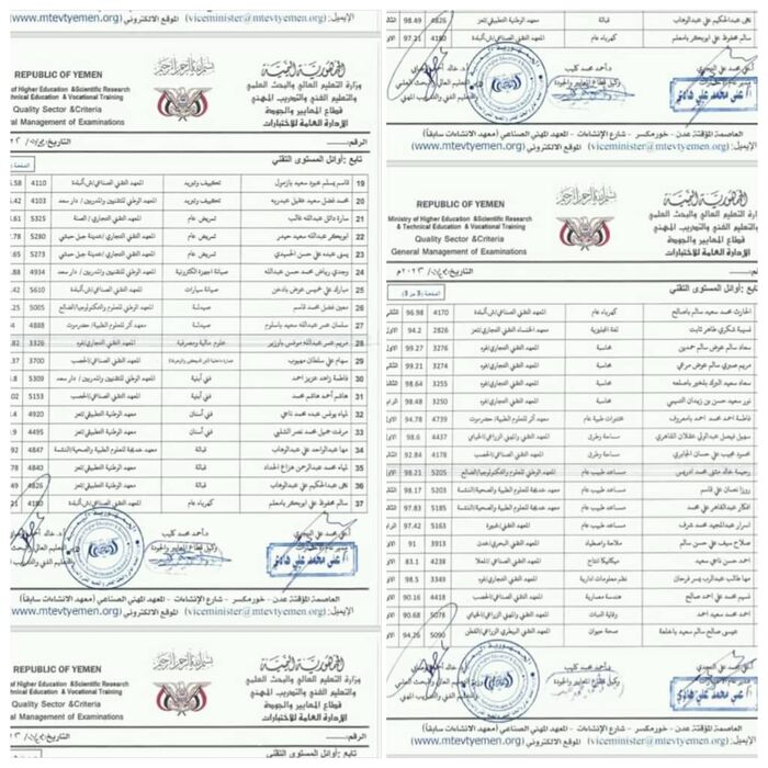 الضالع.. المعهد الوطني للعلوم والتكنولوجيا يحصد المراكز الأولى على مستوى الجمهورية في الإختبارات الوطنية للعام 21/22
