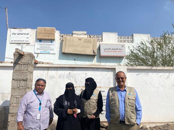 الفريق الاشرافي للمركز الوطني للتثقيف والإعلام الصحي ينفذ نزولاً ميدانياً على عدد من المراكز الصحية في لحج