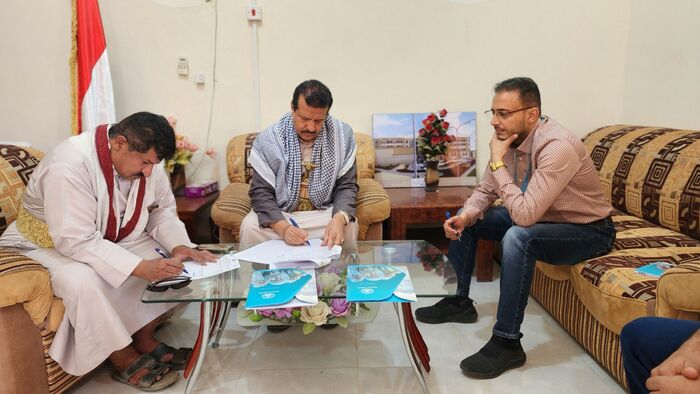 مسلم هاندز توقع اتفاقية حفر بئرين ارتوازيين لتعزيز مصادر المياه في مأرب