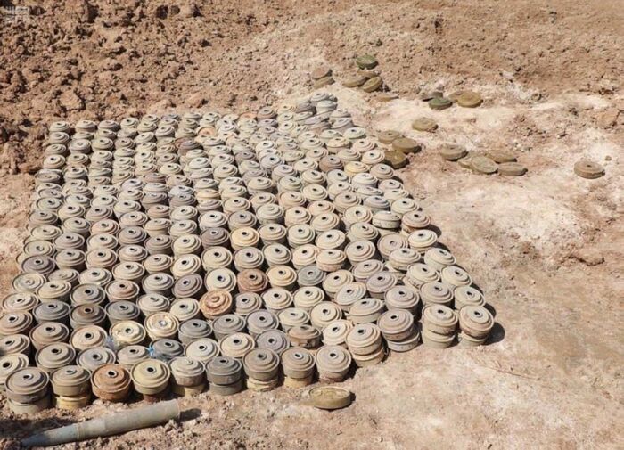 مسام ينزع 572 لغماً حوثياً وذخيرة غير منفجرة خلال أسبوع