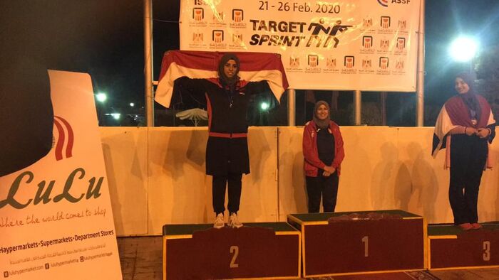 ياسمين الريمي تحرز لليمن فضية البطولة العربية للرماية